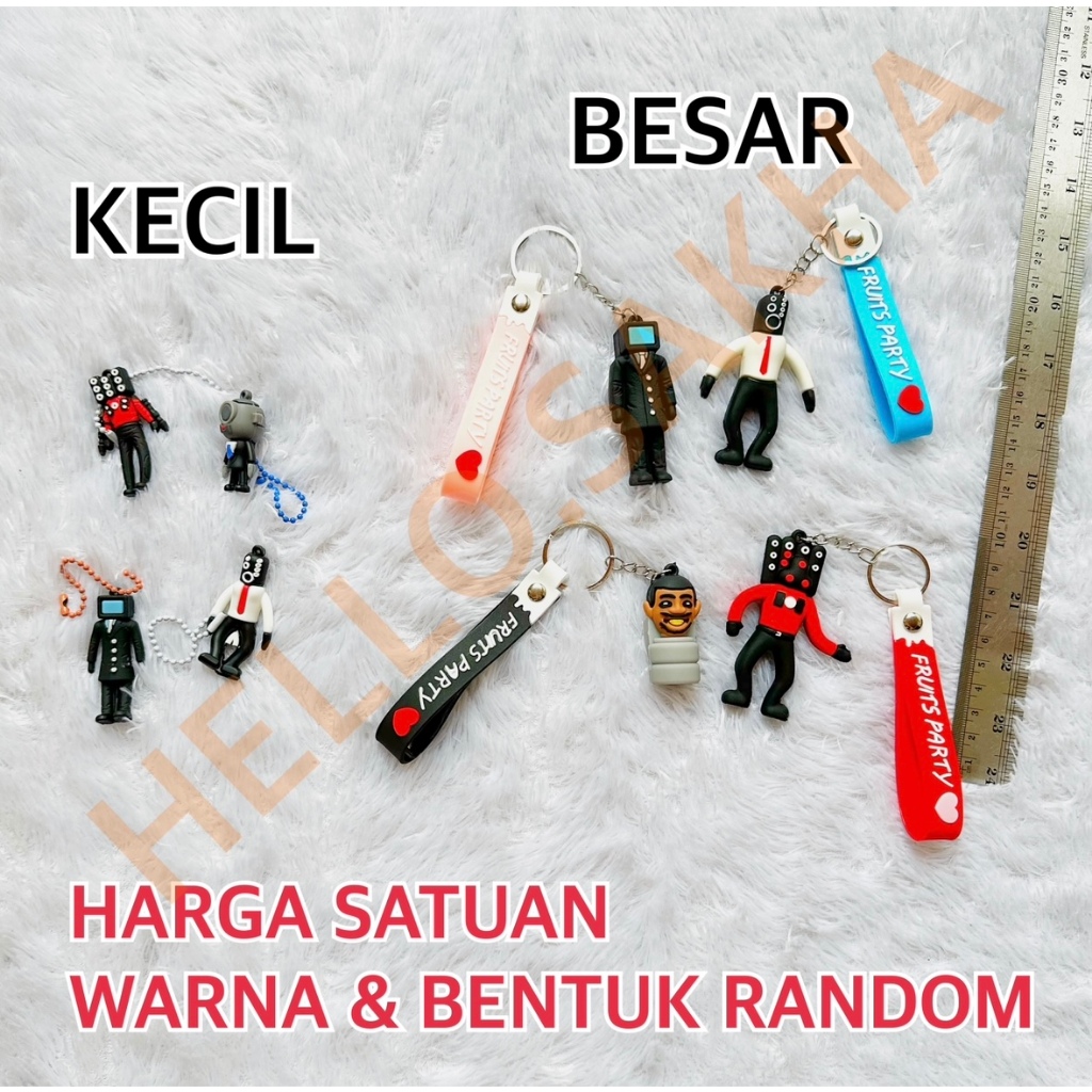 GANTUNGAN KUNCI SKIBIDI TOLET MAIN SUPERHERO GANCI KEY CHAIN