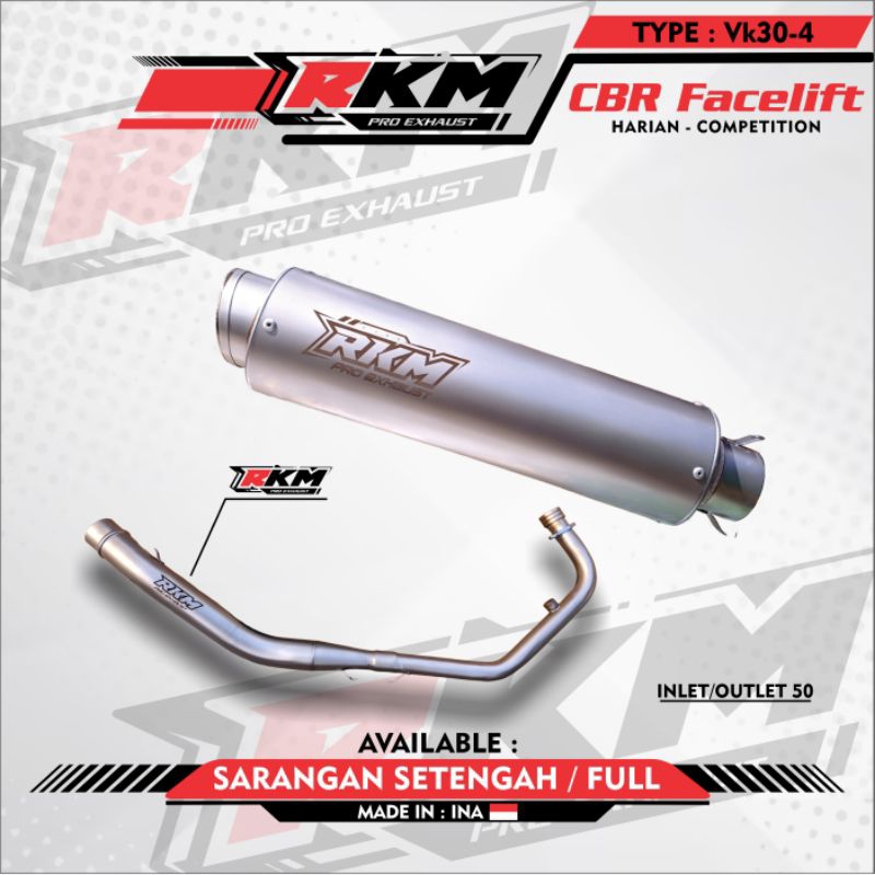 Knalpot Fullset CBR Facelift // ORIGINAL RKM PRO EXHAUST