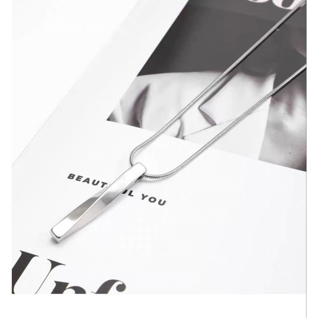 MODEL TERBARU KALUNG PRIA WANITA TITANIUM LIONTON BALOK PLINTIR