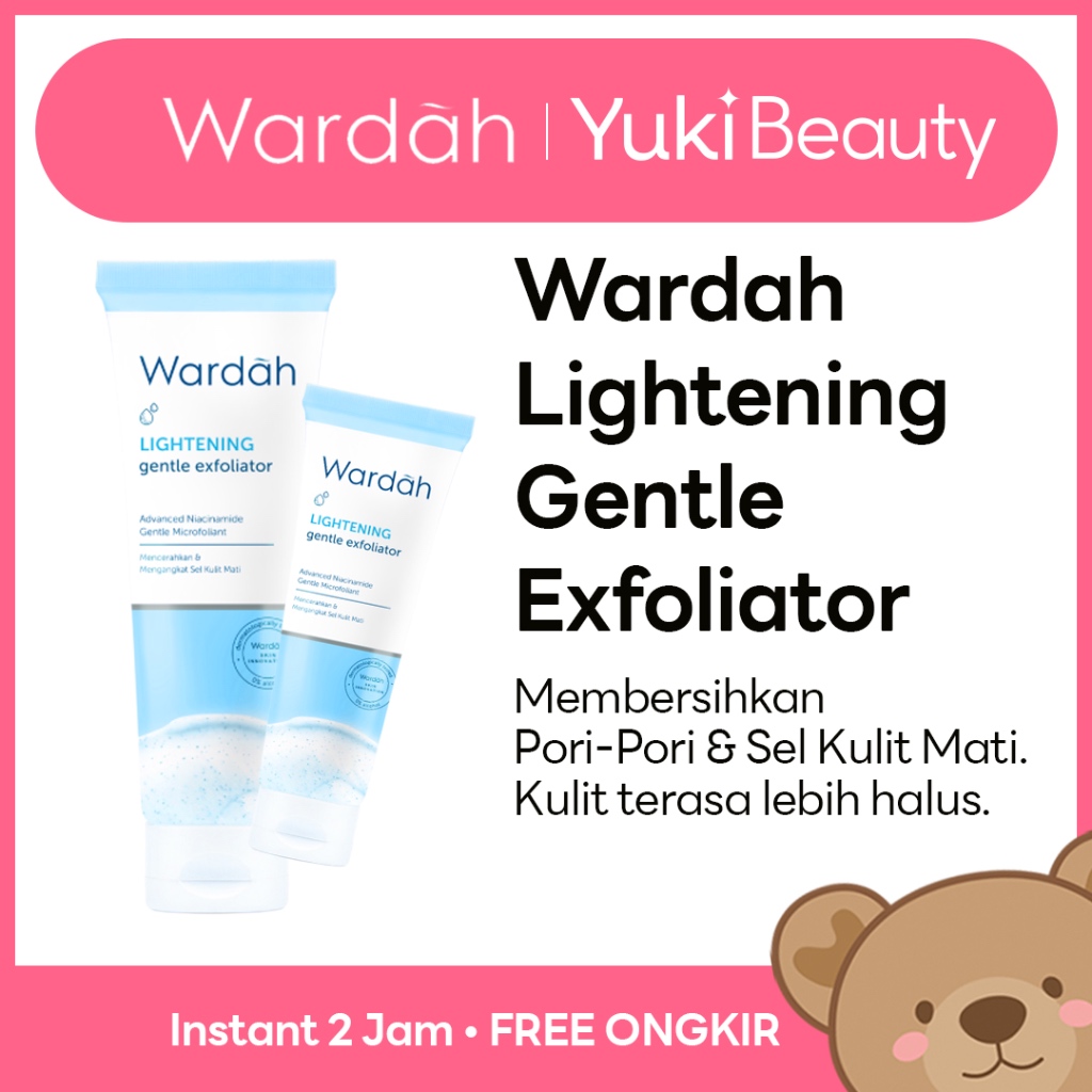 ❤ YUKI Manado ❤ Wardah Lightening Gentle Exfoliator Eksfoliasi Pembersih Wajah 50ml