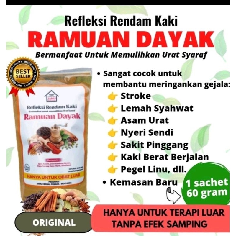 Serbuk Refleksi Rendam Kaki Ramuan Dayak ORI 60 gr