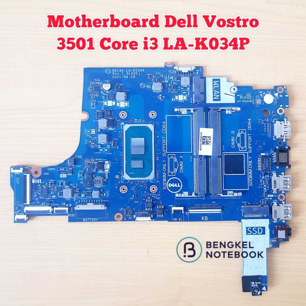 Motherboard Dell Vostro 3400 3500 3501 Core i3 LA-K034P 03TNDR 0FTXD9 0PY8NM 03TNDR 0F3DD5 0GGCMJ 0G