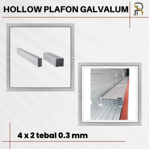 hollow 4x2 tebal 0.3 mm / hollow gypsum / hollow plavon pvc / holo gypsum galvalum / Holo Gypsum GRC