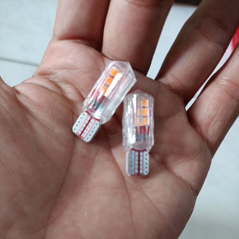 Sepasang Lampu LED sen senja T10 Cristal AC DC