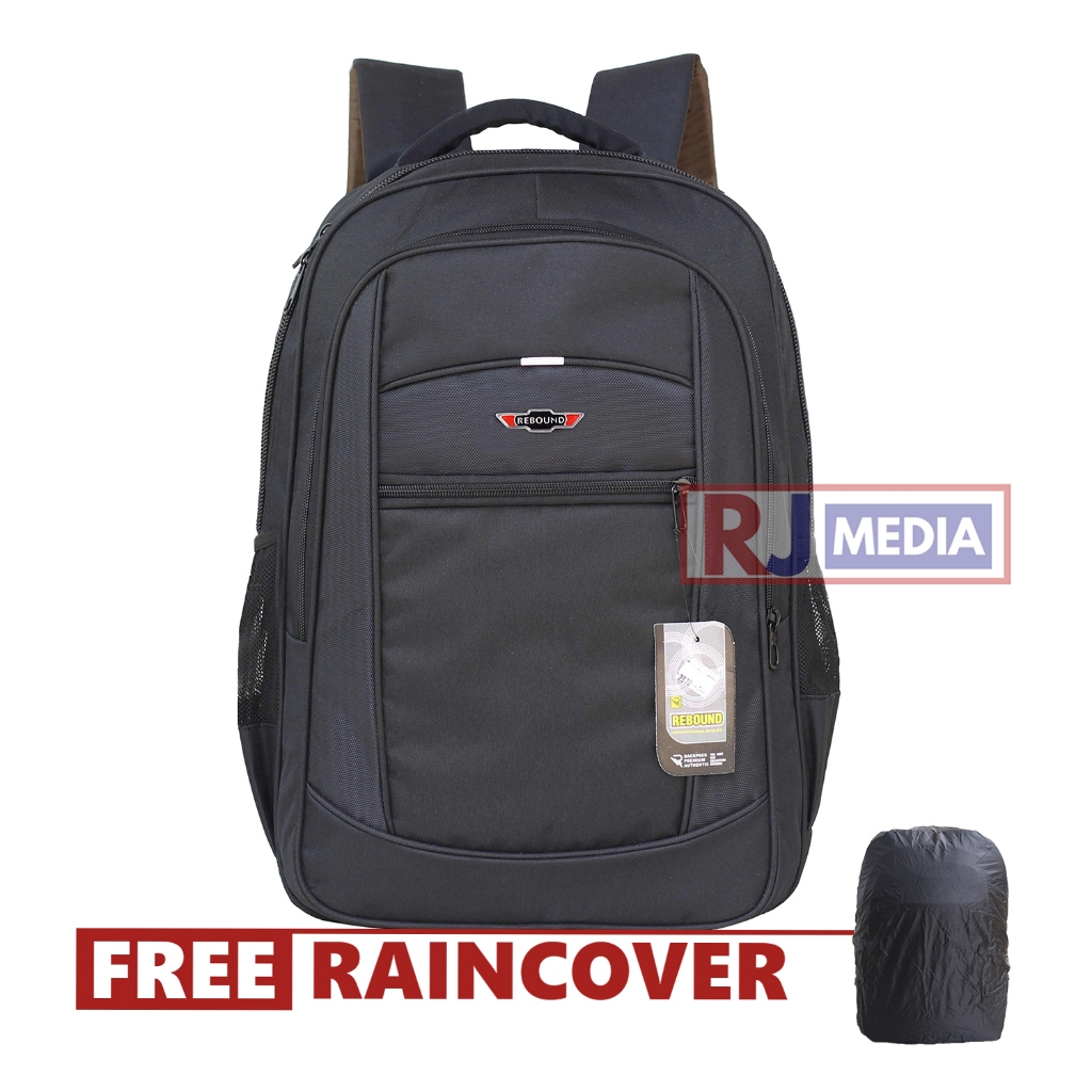 NEW TAS SEKOLAH 60 RIBUAN PRIA POLO ALFITO HITAM POLOS EMBOSS BONUS RAINCOVER GENDONG RANSEL