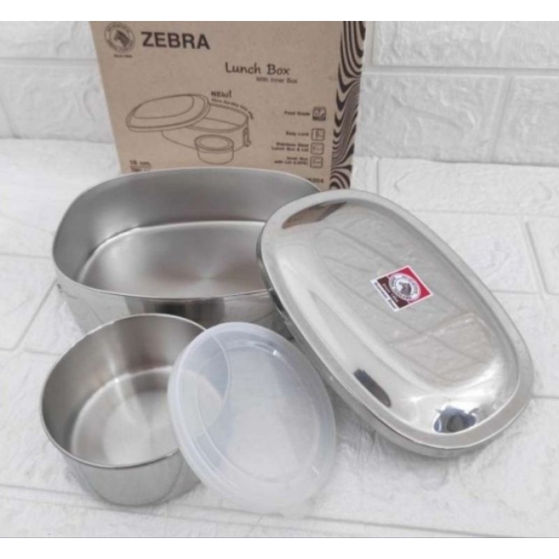 ZEBRA LUNCH BOX 16 CM KOTAK MAKAN STAINLESS STEEL 152016