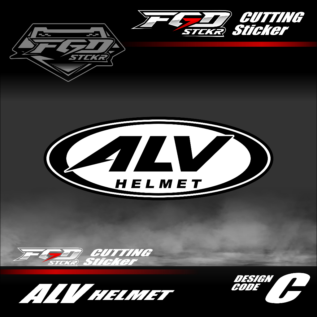 Stiker Logo ALV Helmet / Sticker ALV / Stiker Helm / Stiker Logo ALV / Stiker Cutting