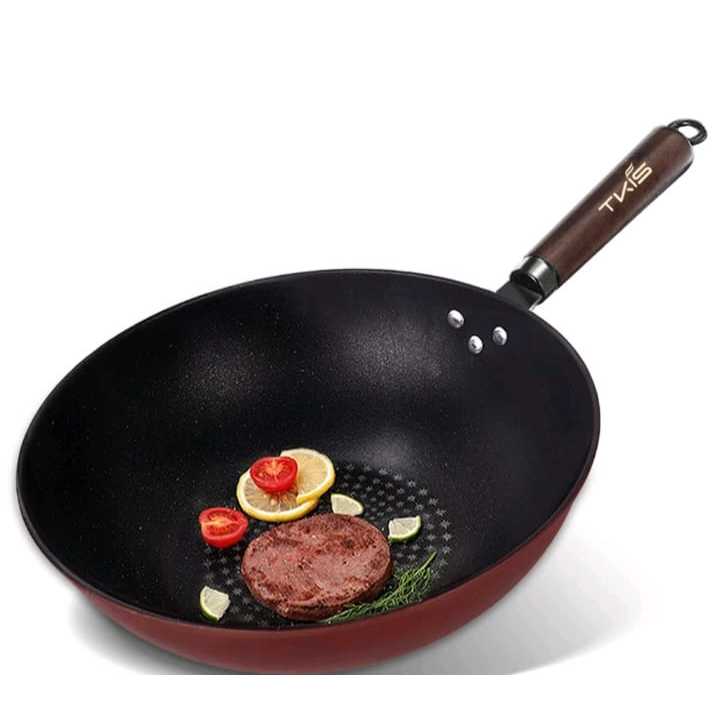 Wajan Diamond Penggorengan Anti Lengket Batu Medis Wok Pan/Wajan Batu Medis Uk 32