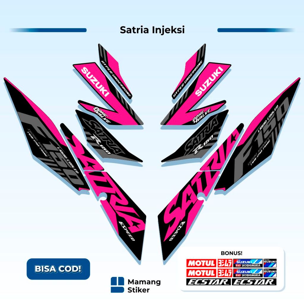 Striping Satria FU Injeksi Variasi (11) F150 R150 Custom Original Raider Aksesoris Api Speed Karbu 2
