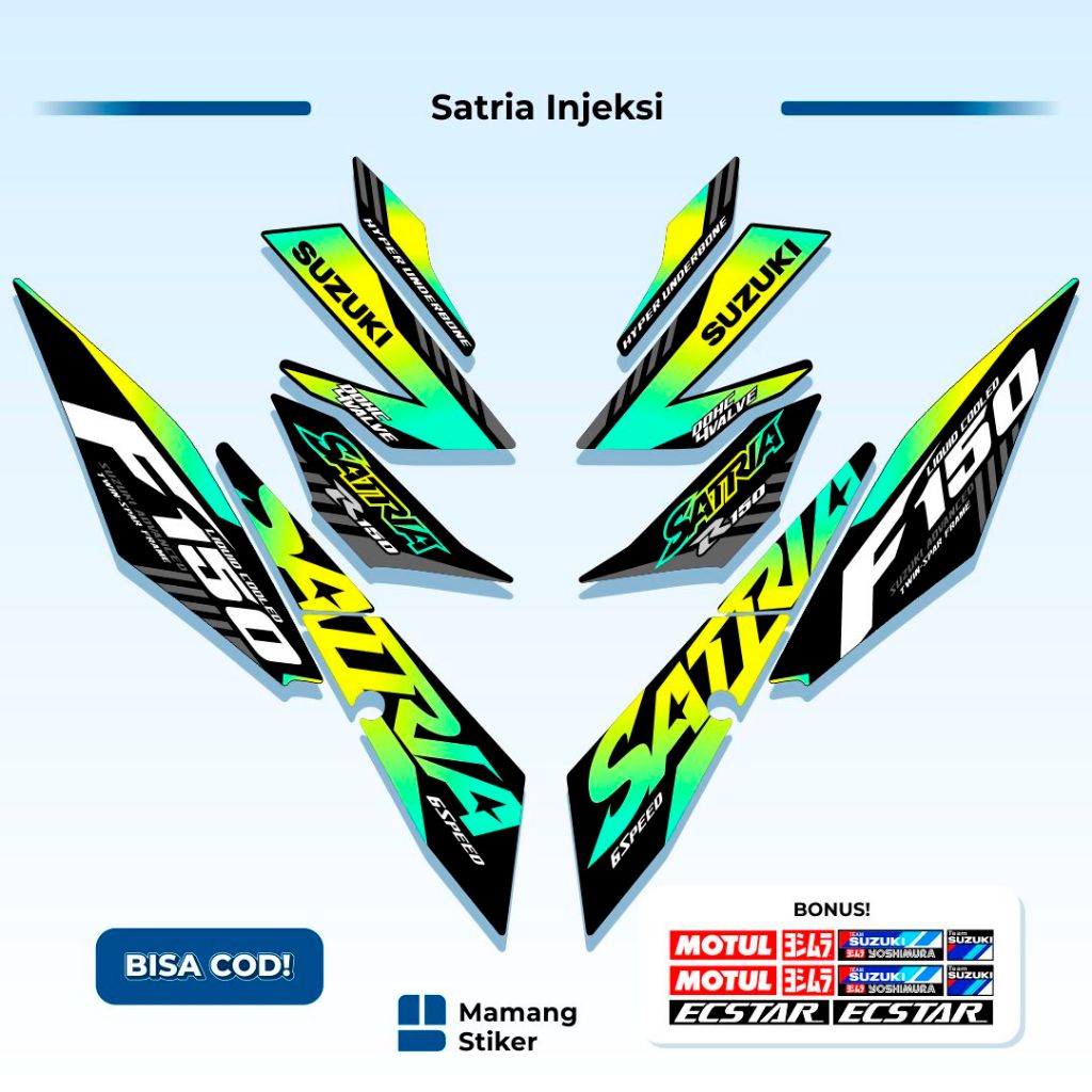 Striping Satria FU Injeksi Variasi (12) F150 R150 Custom Original Raider Aksesoris Api Speed Karbu 2