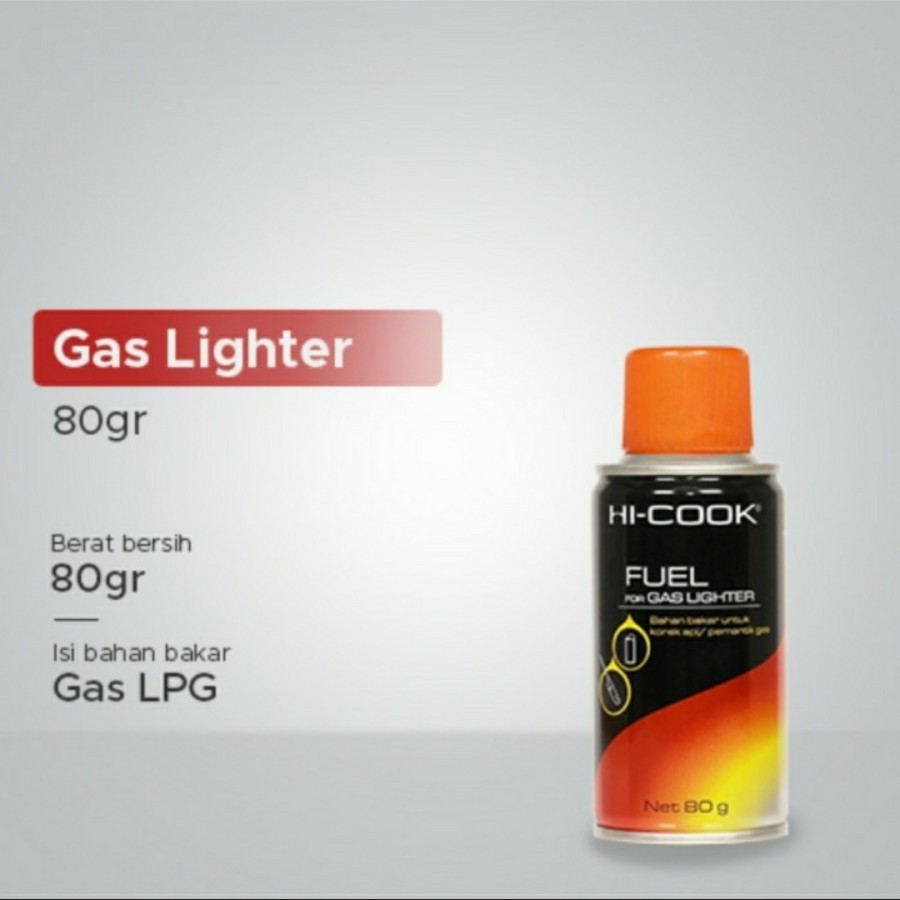 Hicook Gas Isi Ulang Pemantik Api / Refill Gas Pemantik Hicook 80 gr
