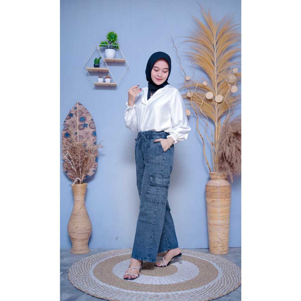 CELANA KULOT JEANS CARGO/CELANA JEANS CARGO