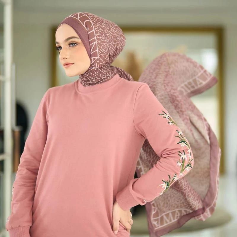 Mandjha Ivan Gunawan Hijab - Monogram Chromatic Brown