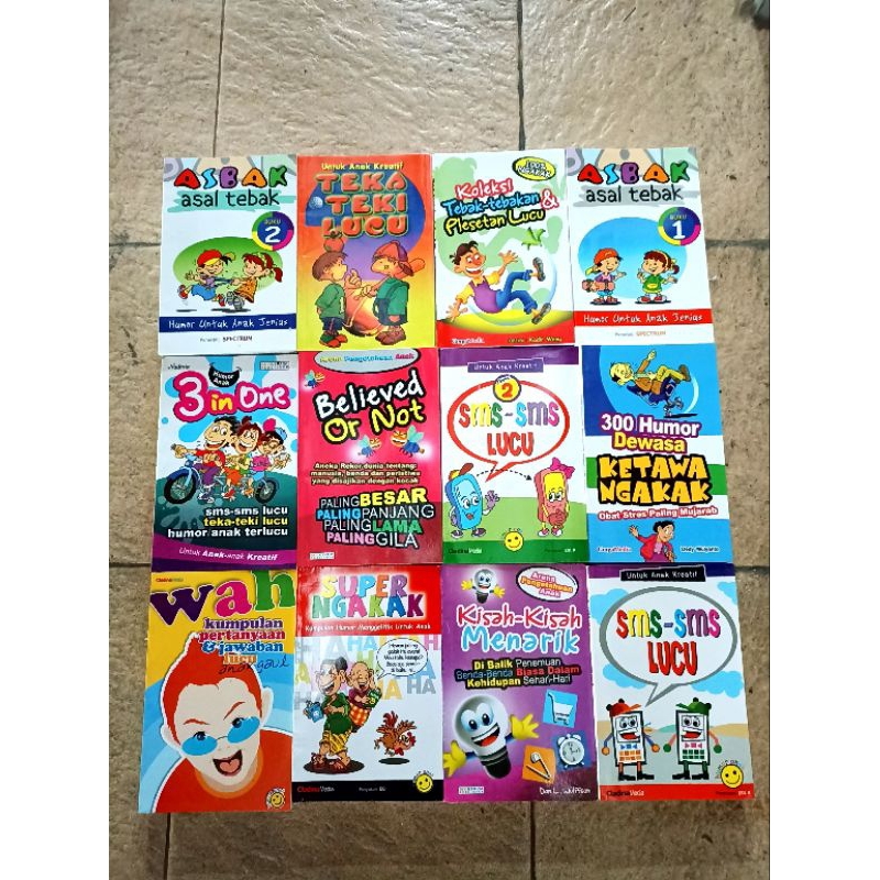( PROMO BUKU MURAH ORIGINAL ) BUKU HUMOR / KOMEDI / KETAWA NGAKAK / KOLEKSI TEBAK-TEBAKAN & PLESETAN