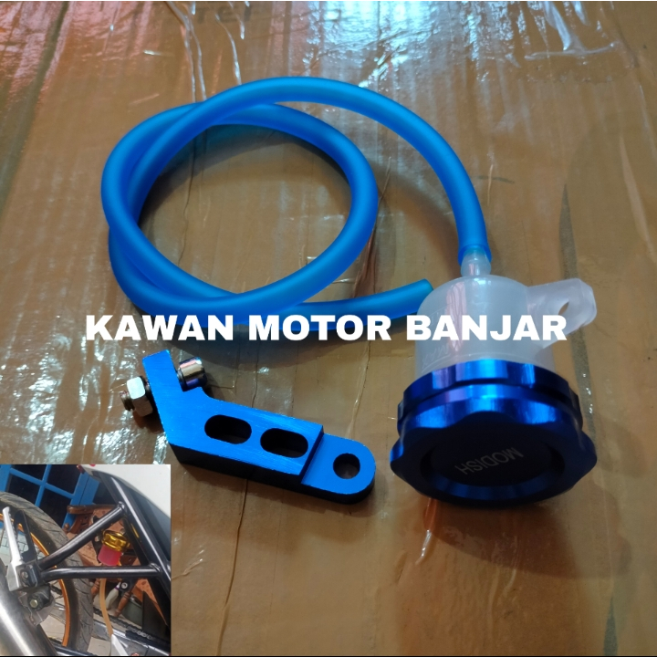 Tabung Minyak Rem Belakang + selang biru Satria Fu Jupiter Mx Ninja R Ninja RR Vixion Universal Temp