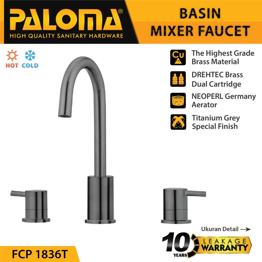 PALOMA FCP 1836T Keran Wastafel Cuci Tangan Kran Air Panas Dingin