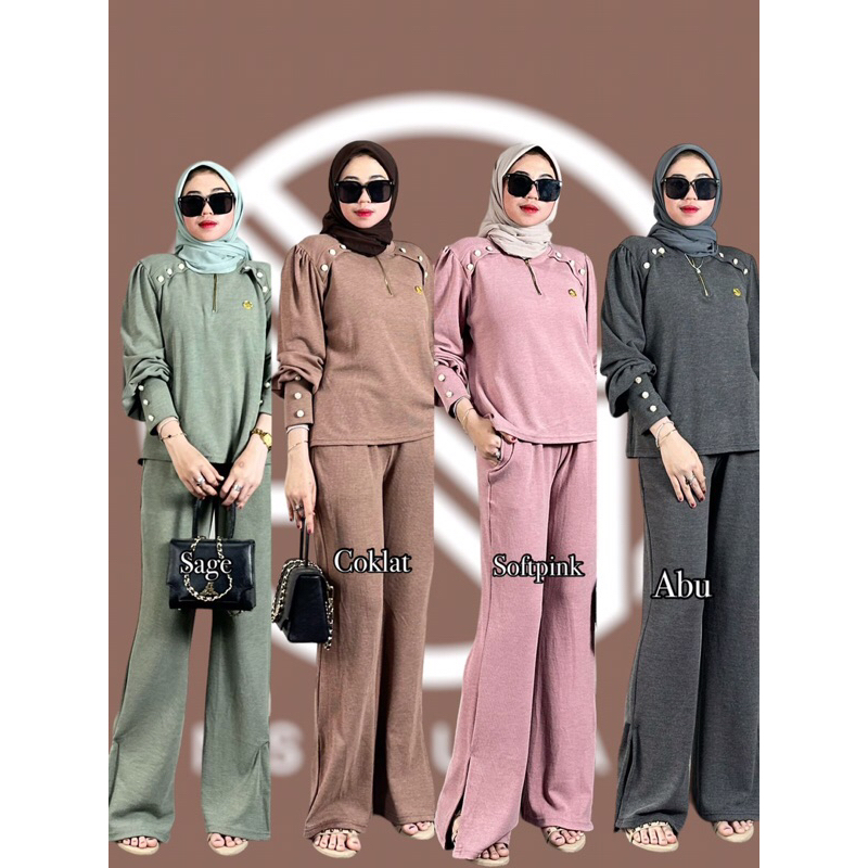 akira set knit ans busana | oneset knit wanita