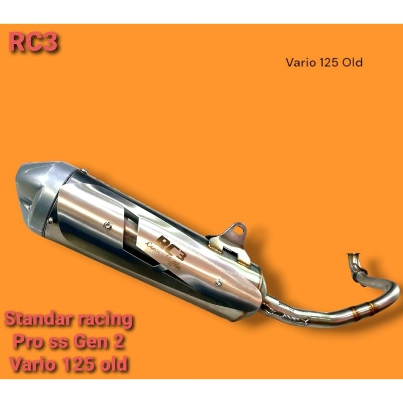 knalpot RC3 standard bobok type pro ss gen 2 Vario 125 old
