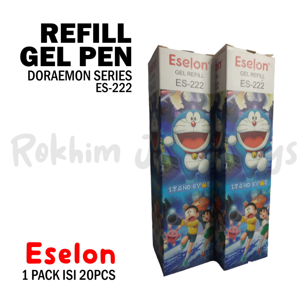 

20pcs GEL PEN REFILL 0.38mm ES-222 ISI BOLPOIN PULPEN PEN / ESELON / DORAEMON SERIES