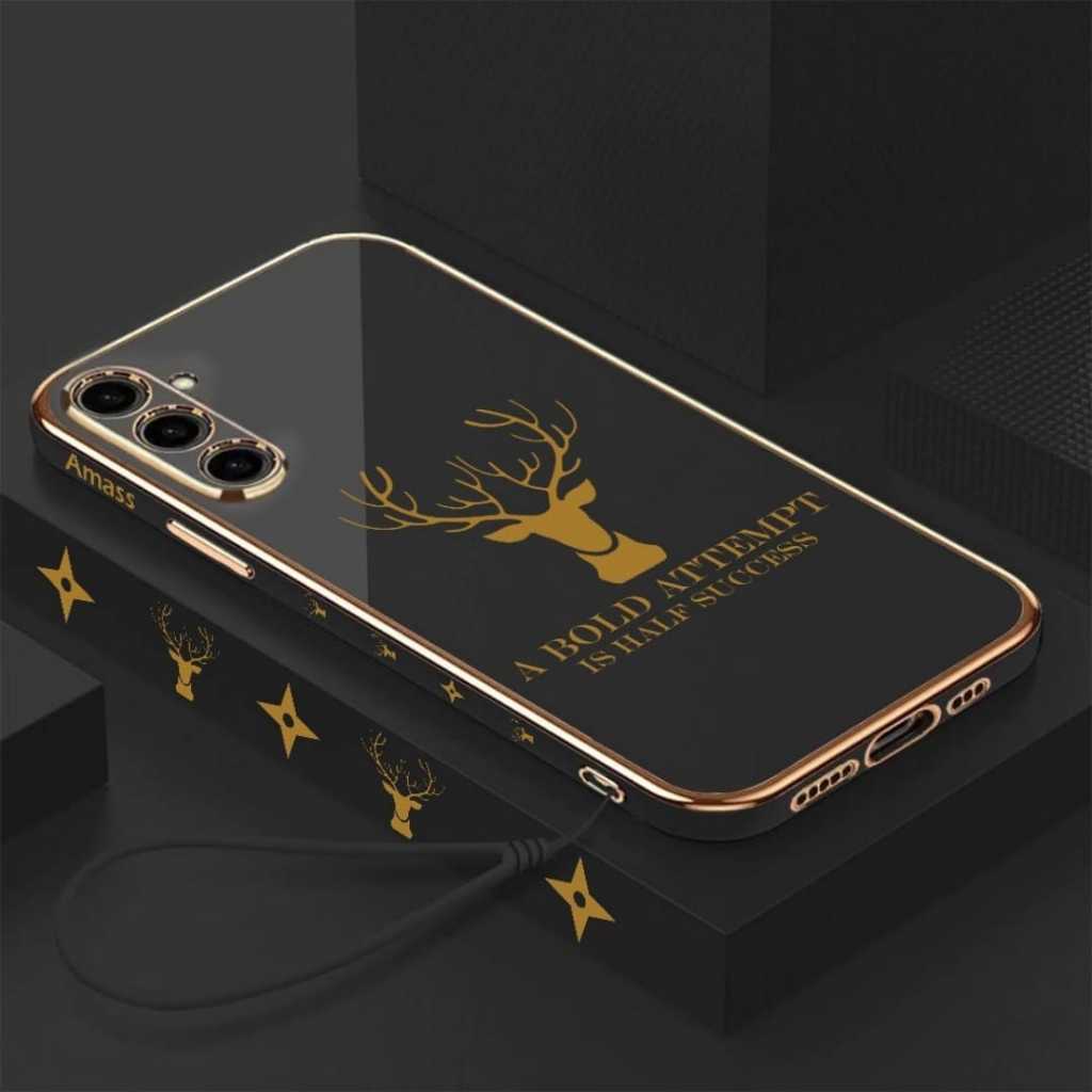 Case Samsung Galaxy A11 / M11 Plating Lucky Deer Free Tali
