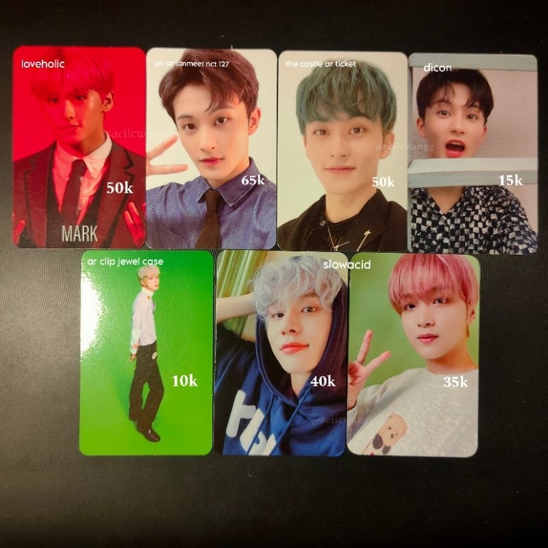 photocard pc Mark loveholic ar fanmeet the castle dicon jungwoo haechan slowacid jungwoo ar clip jew