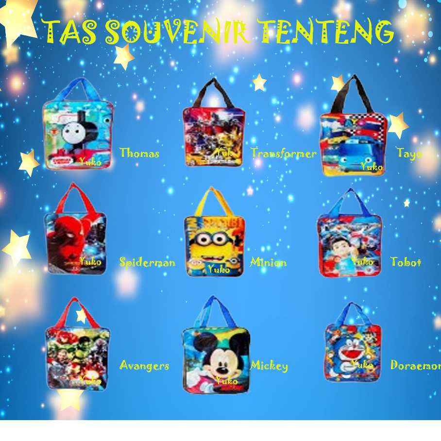 Tas Anak Ultah Tas Ultah Anak Tas Souvenir Anak Cowok Kartun Tas Souvenir Tenteng Murah Tas Anak Ten