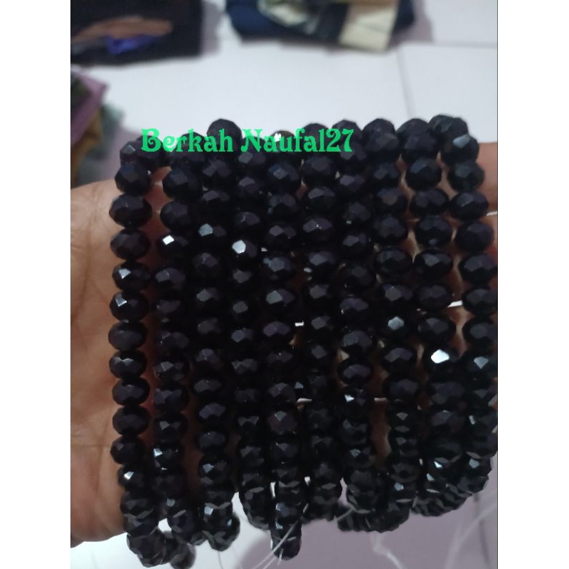 COD✅ Bahan Craft Ceko Bakpau Hitam Ukuran 8mm 6mm 4mm Untuk Membuat Kalung Dan Gelang