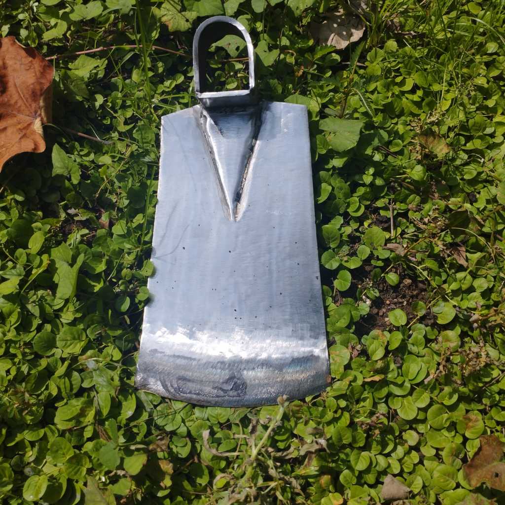 cangkul ganco cangkul tanah baja putih asli anti lengket - cangkul sawah super kuat - ganco berbagi 