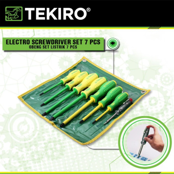 TEKIRO OBENG ELEKTRIK INSULATED SET 7 PCS SD-EL0938 Limited