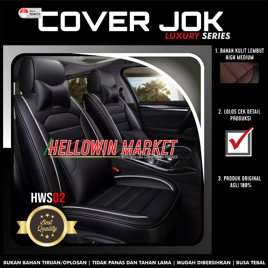 Sarung jok mobil INNOVA REBORN XENIA CALYA SIGRA ERTIGA BRV CRV FORTUNER JUKE BRIO TERIOS EXPANDER 2