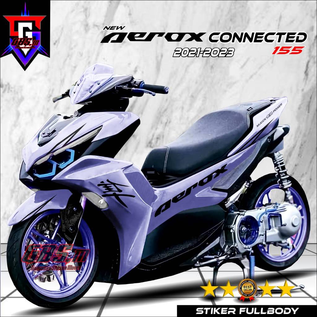 Terbaru Stiker Decal New Aerox 155 Connected 2021 2022 2023 Fullbody dekal sticker variasi modifikas