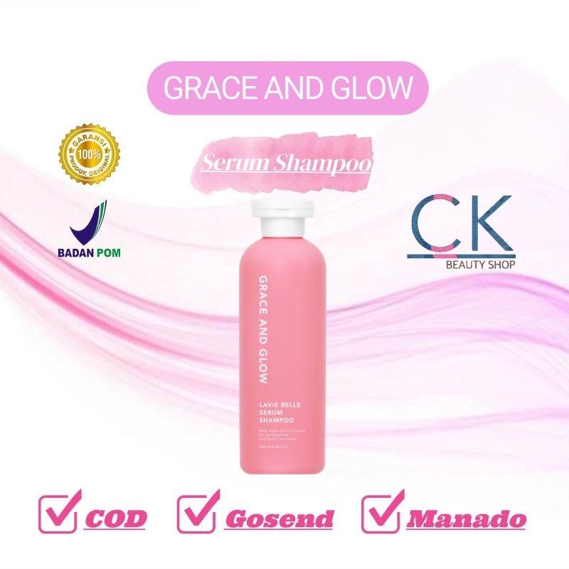 MANADO | Grace and Glow Lavie Belle Hair Serum Shampoo - Shampo Serum Sampo untuk Rambut Rusak dań Wangi Seharian with Argan Oil + Keratin