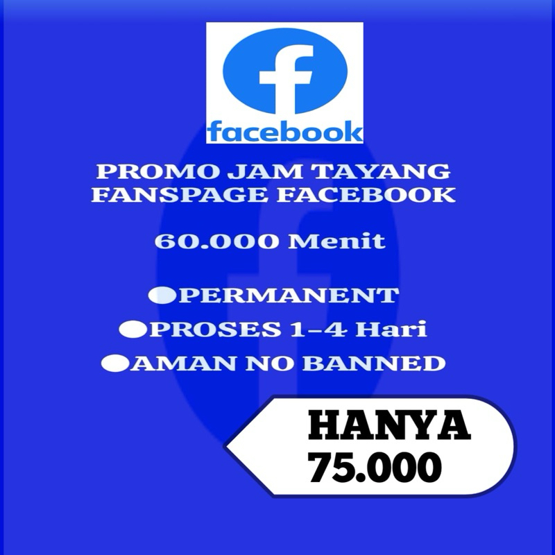 PROMO JAM TAYANG FACEBOOK PERMANENT