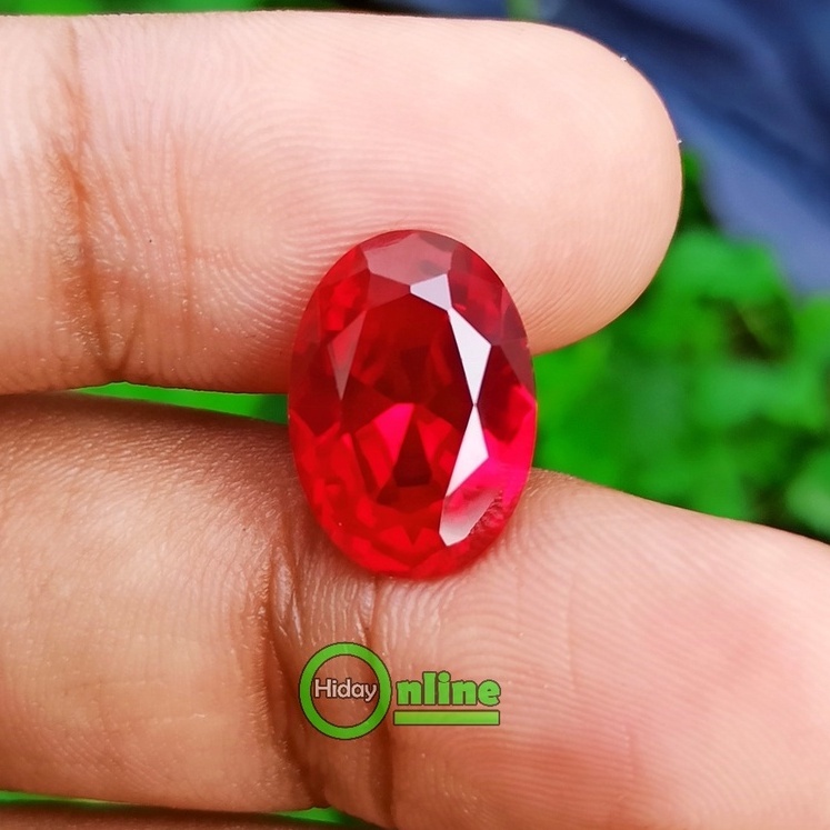 BATU MERAH SIAM BANGKOK / MERAH SIEM / MERAH DELIMA CUTTING ASLI KEKERASAN 9 MOHS