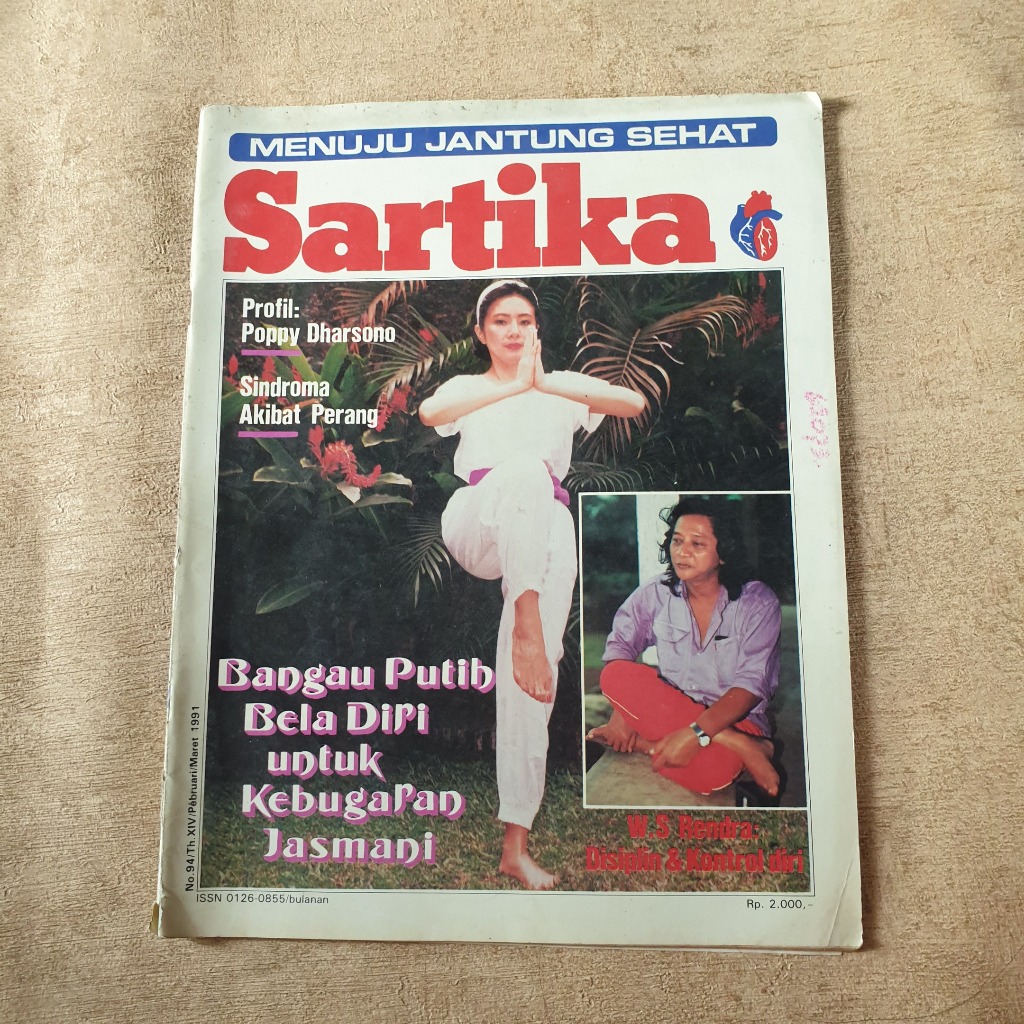 majalah sartika edisi no 94 maret 1991 cover : poppy dharsono