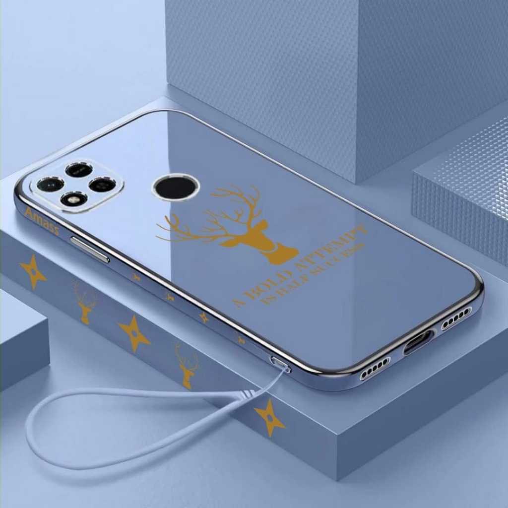 Case Xiaomi Redmi 9C / Redmi 9C NFC / Redmi 10A Silicone Softcase Plating Deer Plus Tali