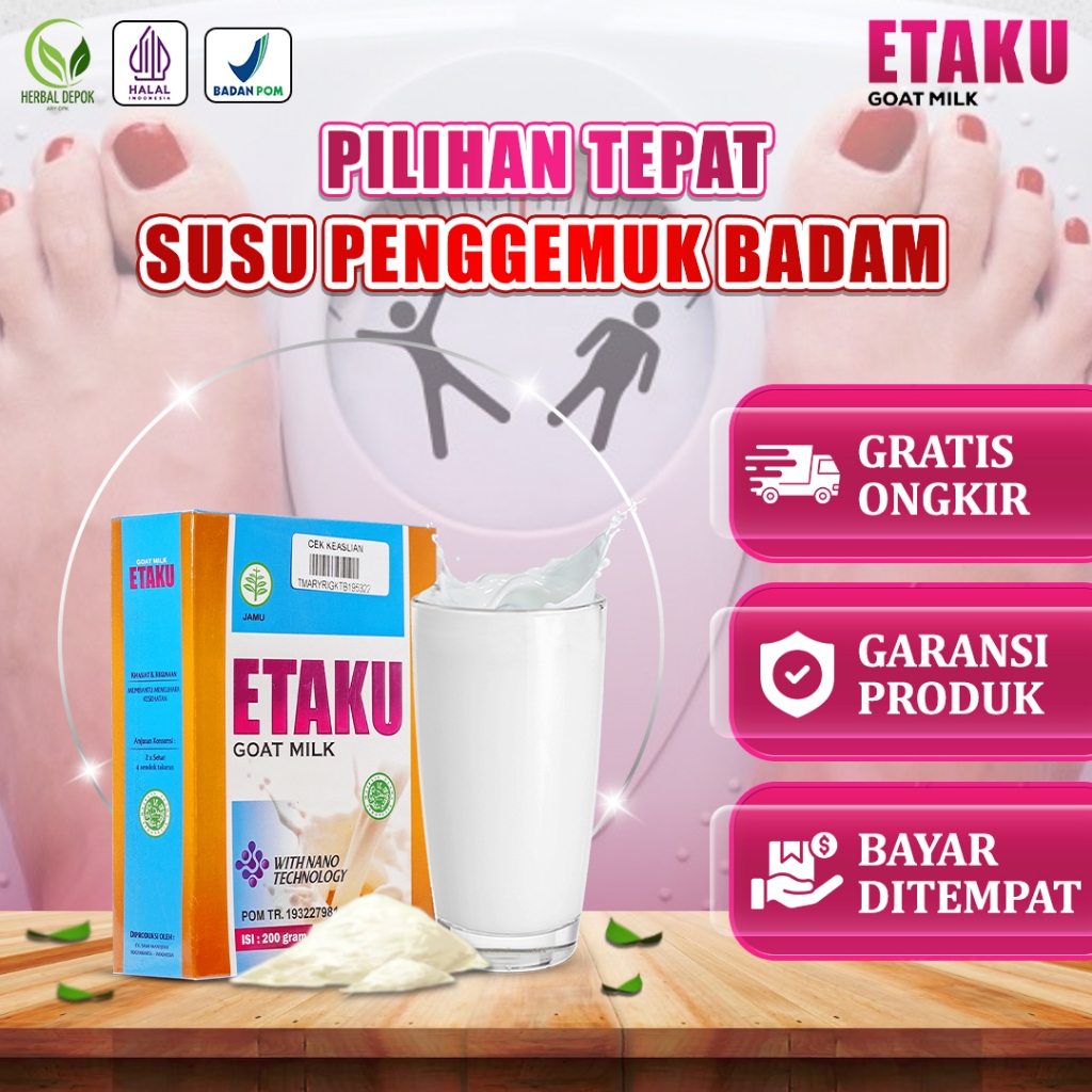 Susu Penggemuk Badan, Penambah Berat Badan Anak & Dewasa Walatra Etaku Susu Kambing Etawa - Bisa COD