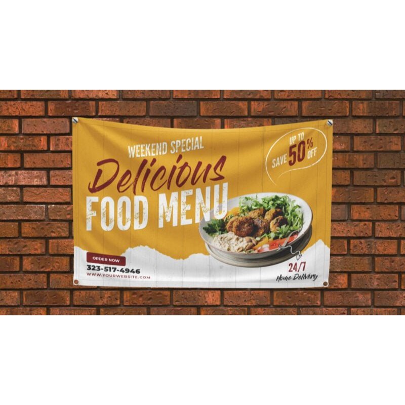 Spanduk Banner Baliho Bahan Korea Tebal dan Doff Spanduk Toko Spanduk Konter Spanduk Warung