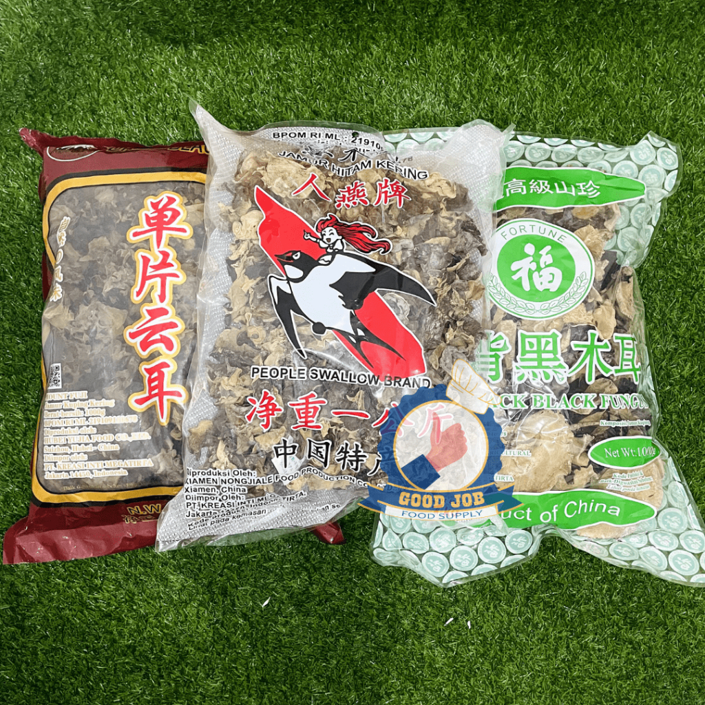 

BOKNI JAMUR KUPING KERING Hitam & Putih 1 Kg | DRIED BLACK FUNGUS.