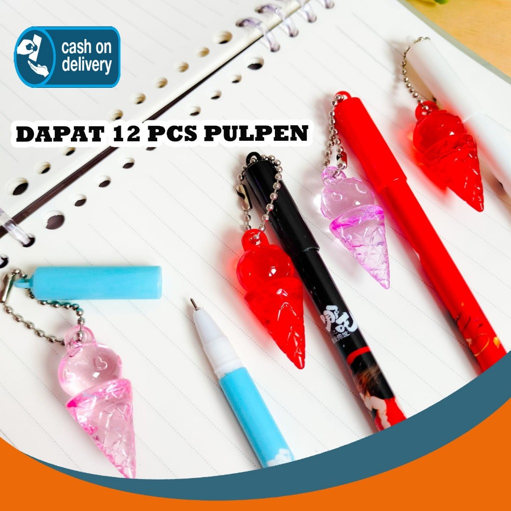 

SELUSIN (12 PCS) PULPEN GANTUNGAN ES KRIM KRISTAL ANIME NE ZHA PEN PENA BOLPEN BOLPOIN LUCU ANAK ALAT TULIS KANTOR SEKOLAH MURAH TERMURAH COD