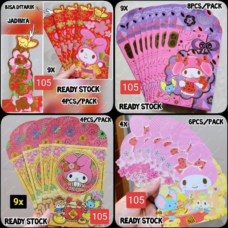 

Amplop Kertas Angpao Imlek Lebaran CNY Sincia Red Pink Gold Purple Sanrio Edisi My Melody