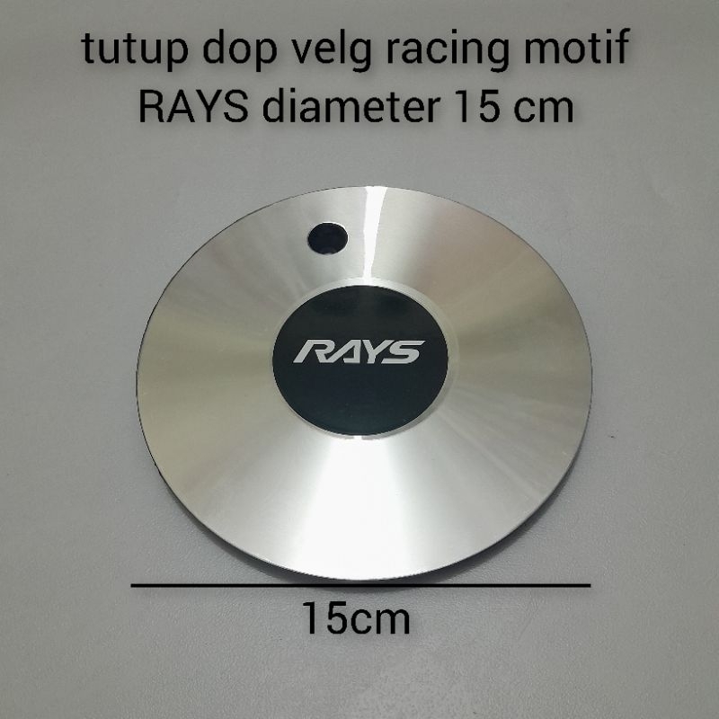 tutup dop velg racing motif RAYS diameter 15 cm