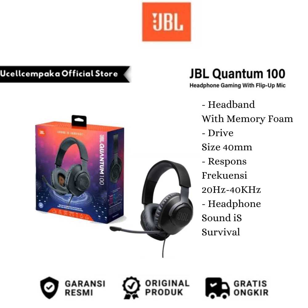 Headseat JBL Quantum 50 dan JBL Quantum 100 Gaming Headphone