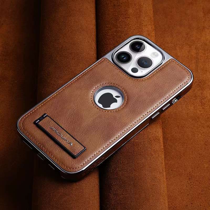 ACC HP - Kickstand Leather Case Original Jinduka iPhone 13 14 15 16 17 Pro Max