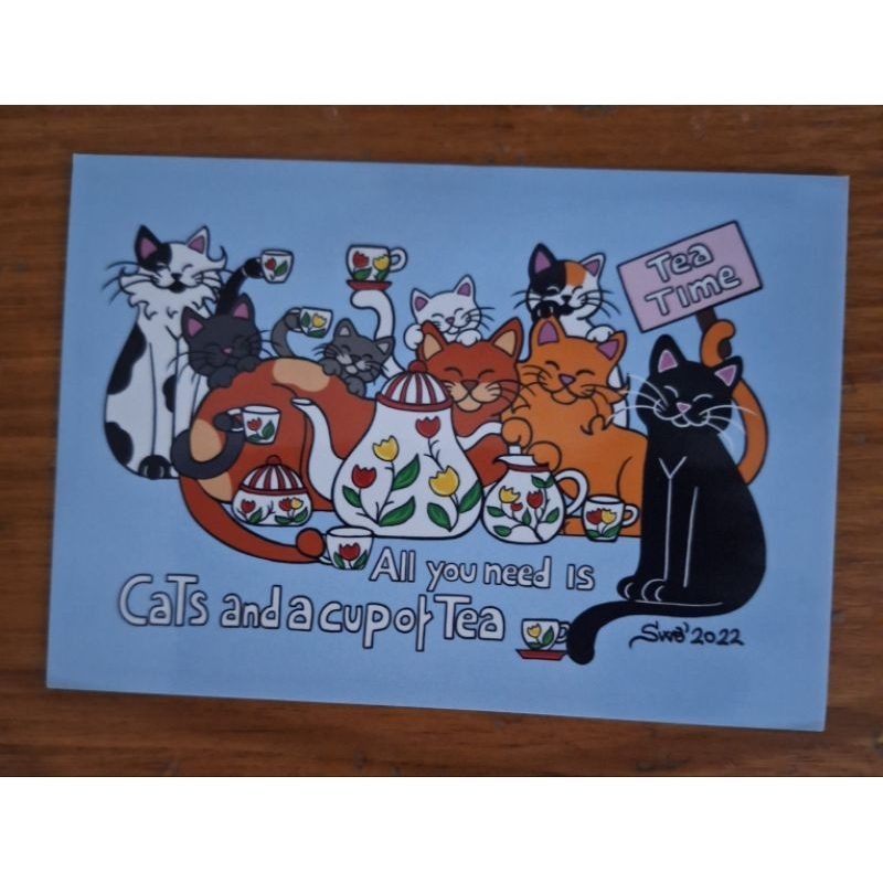 

kartu poskucing titina/titina cat postcard