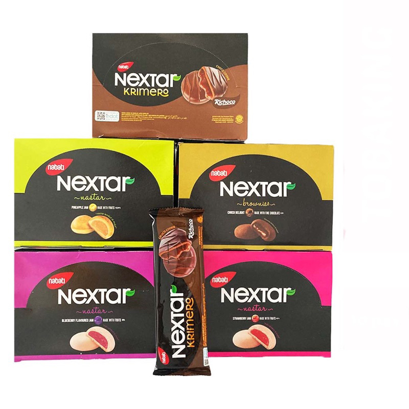 

Nabati Nextar Brownies coklat nenas krimero 34gr x 10 sachet