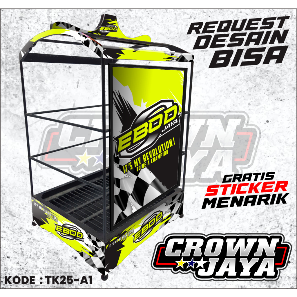 Siker Decal SANGKAR KOTAK Sangkar EBOD JAYA Sangkar Kenari Sangkar Kacer - KODE TK