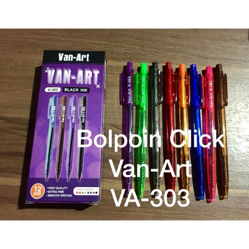 

( 1 PCS ) Ballpoint click VA-303 Van Art ,bolpen click, bolpen cetek