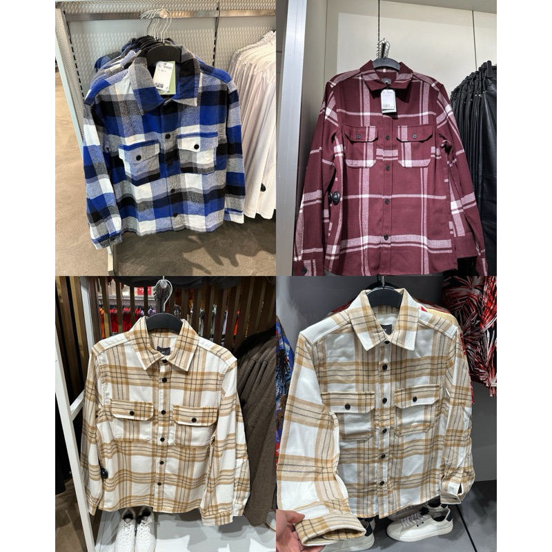 kemeja flannel kotak-kotak h&m man SALE