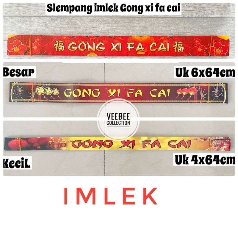 Selempang Parcel Imlek Tahun baru Cina/ tulisan kertas parcel/hiasan parcel hampers